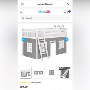 Max and Lily Under Bed Curtain fort